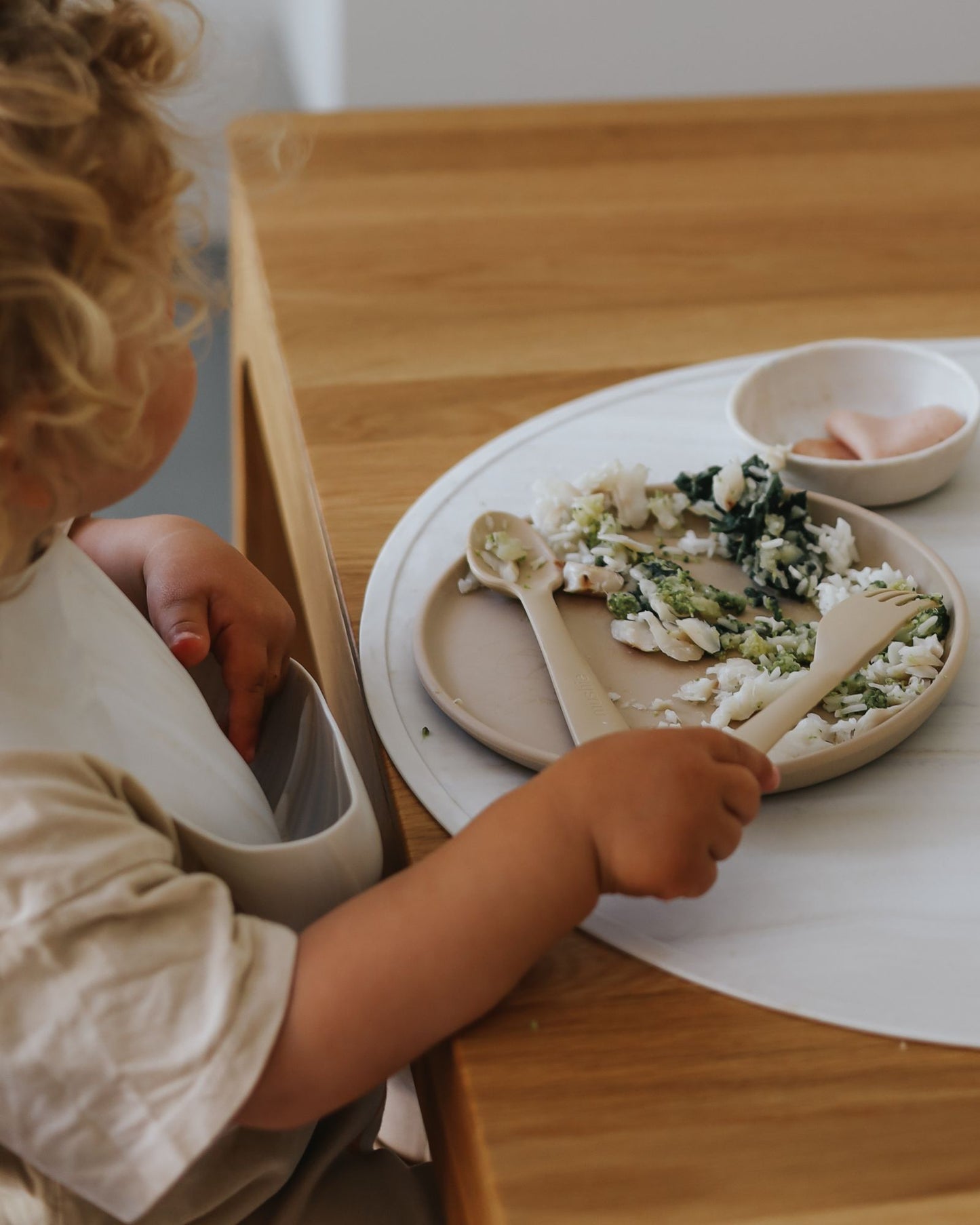 Marble Cloudy gray - Silicone bib