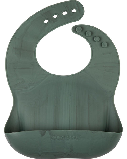 Marble Seiheki green - Silicone bib